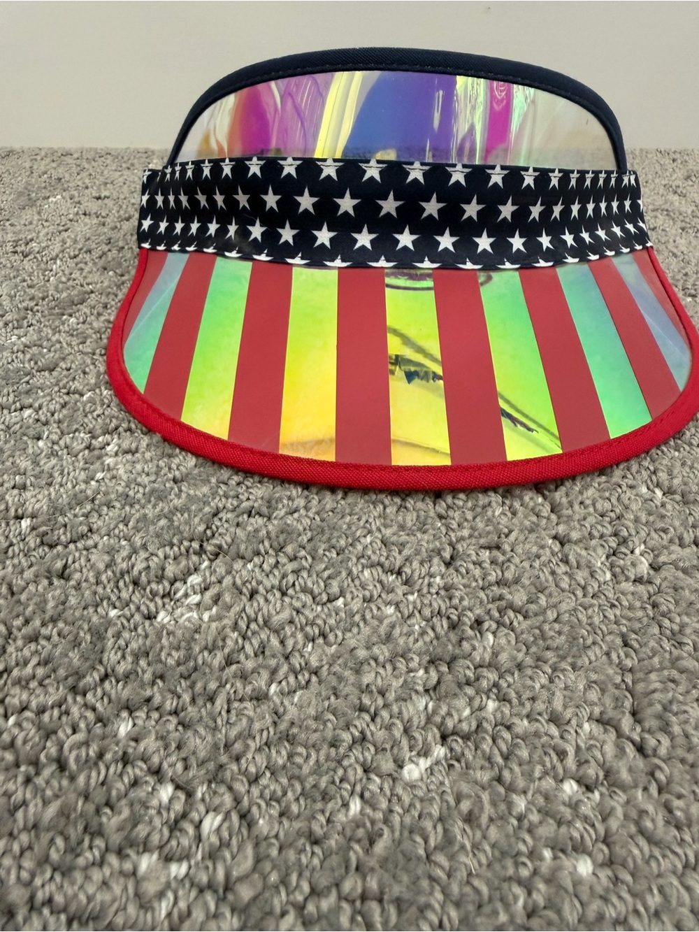 Old Navy Kids Star & Stripe Iridescent Visor - Red, Navy, Multicolor